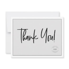 Small Simple Mod Grey Company Logo Social Thank You Front View