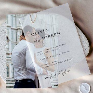 simple modern and minimalist | wedding vellum invitations