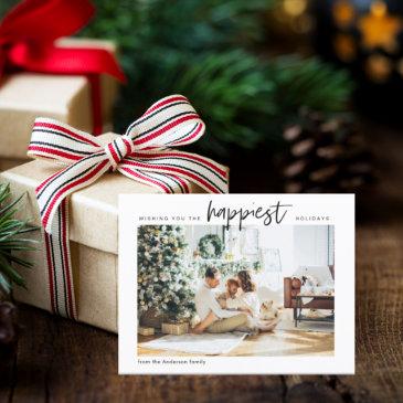 simple modern family photo | happy holiday postcar postinvitations