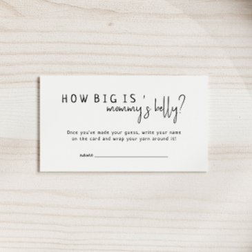 simple modern neutral how big is mommys belly invitations