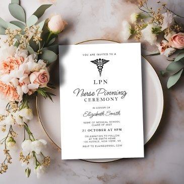 simple modern nurse pinning ceremony invitation