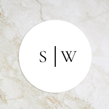 simple modern wedding monogram envelope seal