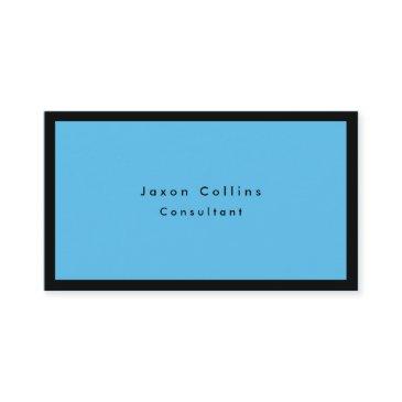 simple plain black border blue minimalist modern business invitations