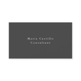 Small Simple Plain Elegant Grey Minimalist Modern Business Invitations Front View