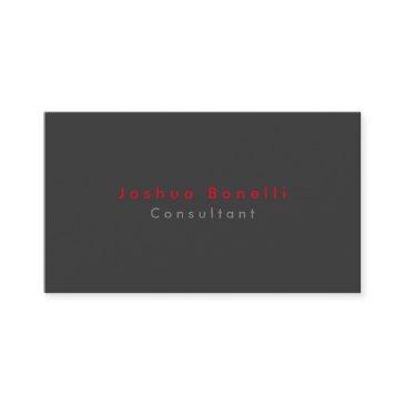 simple plain elegant red grey minimalist business invitations