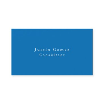 simple plain elegant spanish blue minimalist business invitations