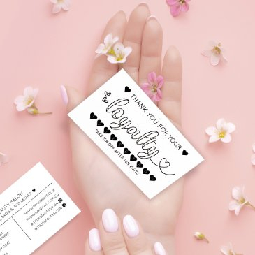 simple pretty black white heart typography loyalty business invitations