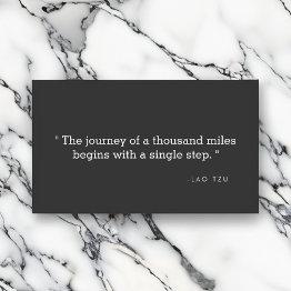 Small Simple Quote Business Invitations For Authors, Writers Ii Front View