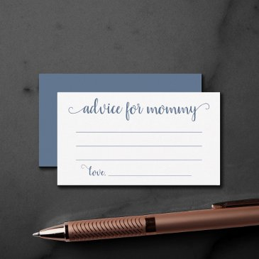 simple slate advice | dusty blue keepsake invitations
