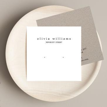 simple square white stud earring display invitations