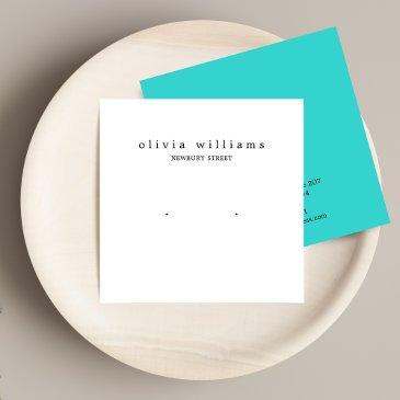 simple square white stud earring display invitations