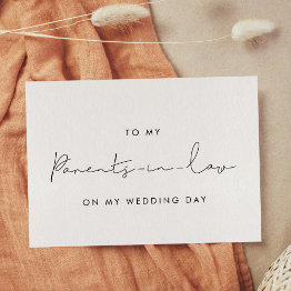 Small Simple To My Parents In Law On My Wedding Day Invitations Front View