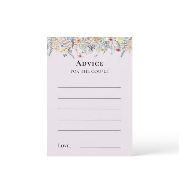 simple wildflower fern lavender advice card