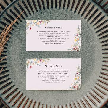 simple wildflower lavender wedding wishing well enclosure invitations