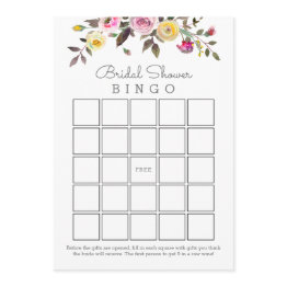 Small Simply Pretty Bridal Shower Bingo Invitations Front View