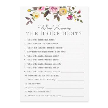 simply pretty who knows her best shower game invitations