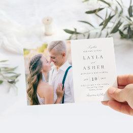 Small Simply United Photo Wedding Invitation Sun Front View