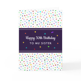 Small Sister Brother 30th Or Any Birthday Greeting Invitations Front View