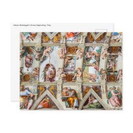 Small Sistine Chapel Michelangelo - Vatican, Rome, Italy Postinvitations Front View