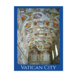 Small Sistine Vatican City Postinvitations Front View