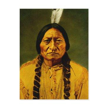sitting bull native american indian chief postinvitations