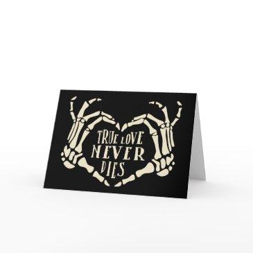 skeleton hands heart shape custom wedding invitations