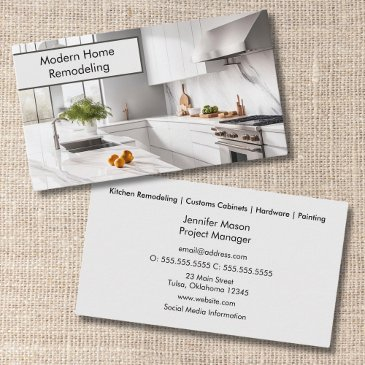 sleek kitchen & construction business invitations
