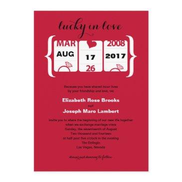 slot machine wedding invitation
