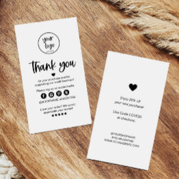 Small Small Business Thank You Invitations Front View
