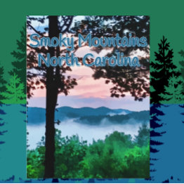 Small Smoky Mountains, Nc Majestic View And Sunset Postinvitations Front View