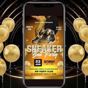 sneaker ball party flyer invitation