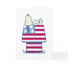 Small Snoopy 4th Of July Photo Holiday Invitations Front View
