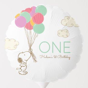 snoopy and balloons 1st birthday