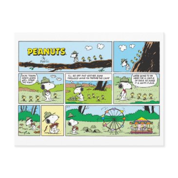 snoopy & friends | go camping postinvitations