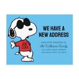 Small Snoopy "joe Cool" | We Have A New Address Postinvitations Front View