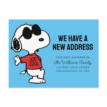 snoopy "joe cool" | we have a new address postinvitations