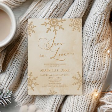 snow in love winter wonderland bridal shower invitation