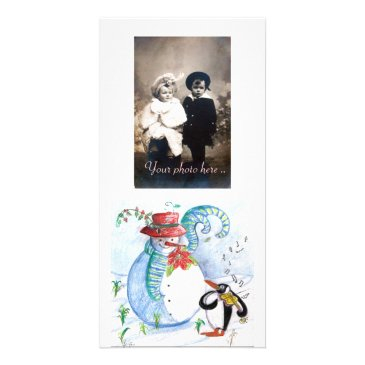 snowman and penguin's winter serenade invitations