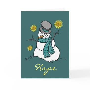snowman hope greeting invitations