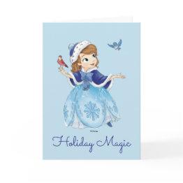 Small Sofia The First | Sofia The First With Friends Holiday Invitations Front View