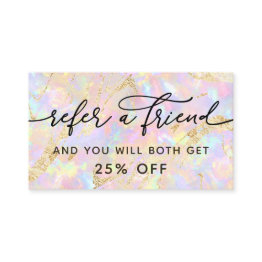 Small Soft Pink Opal Referral Invitations Front View