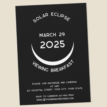solar eclipse 2025 viewing party invitation