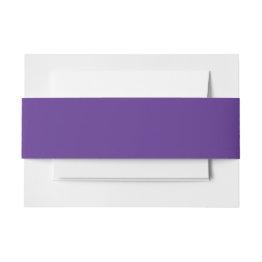 Small Solid Rich Purple Violet Invitation Belly Band Front View