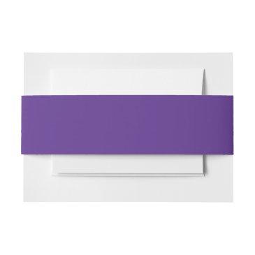 solid rich purple violet invitation belly band