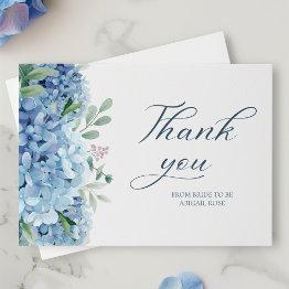 Small Something Blue Before I Do Bridal Shower Thank You Invitations Front View