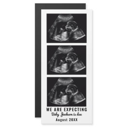 Small Sonogram Pregnancy Announcement Photo Booth Strip Front View