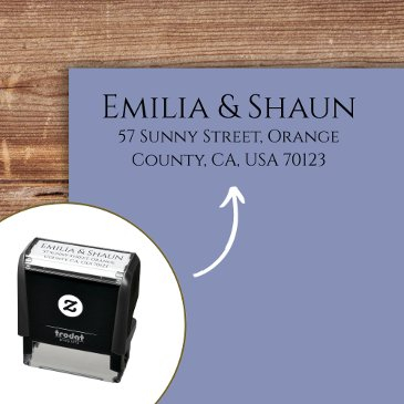 sophisticated address self inking rubber stamp