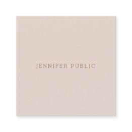 Small Sophisticated Minimalist Modern Template Luxury Square Business Invitations Front View