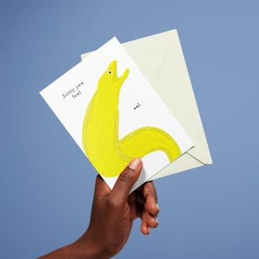 sorry you feel ill moray eel get well soon invitations