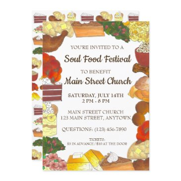 soul food festival event southern cuisine invitation